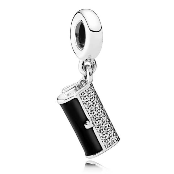 Charm Bolso negro con zirconia